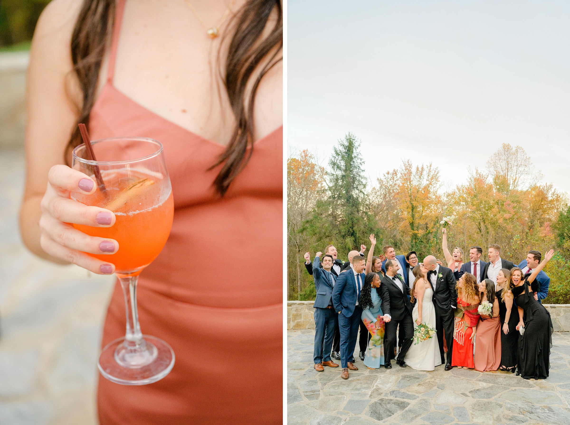 Cocktail Hour at Poplar Springs Manor in Warrenton, Virginia photographed by Baltimore Wedding Photographer Cait Kramer