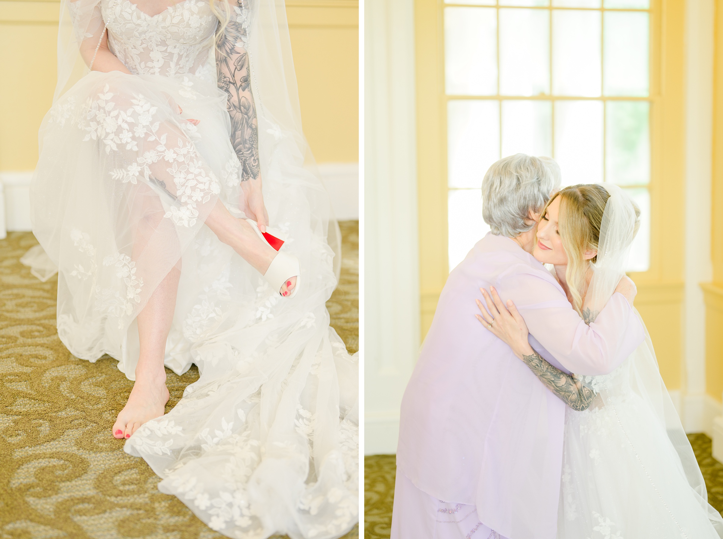 Bride getting ready at Maryland Zoo Wedding in Baltimore, Maryland photographed by Baltimore Wedding Photographer Cait Kramer