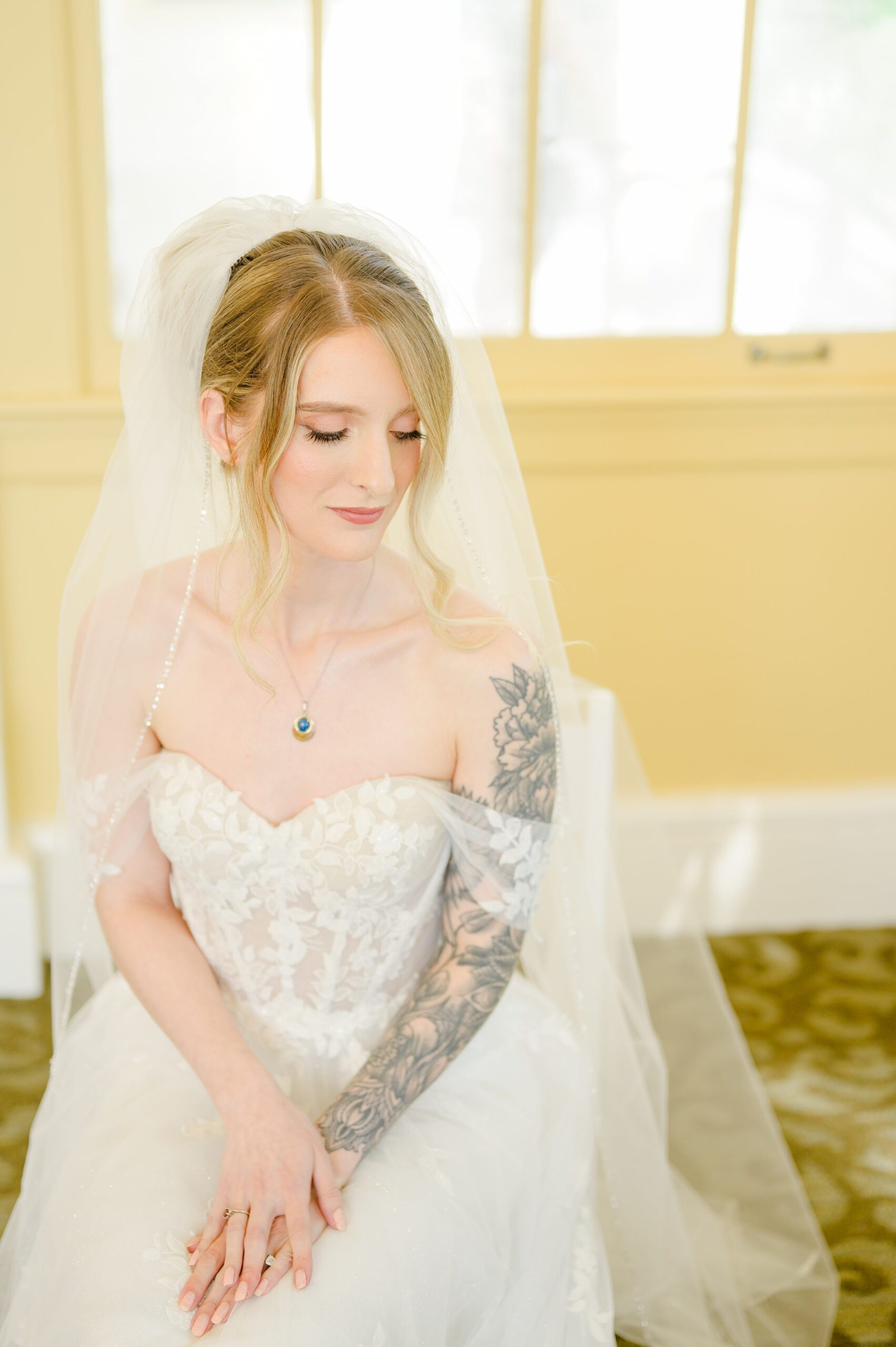 Bride getting ready at Maryland Zoo Wedding in Baltimore, Maryland photographed by Baltimore Wedding Photographer Cait Kramer