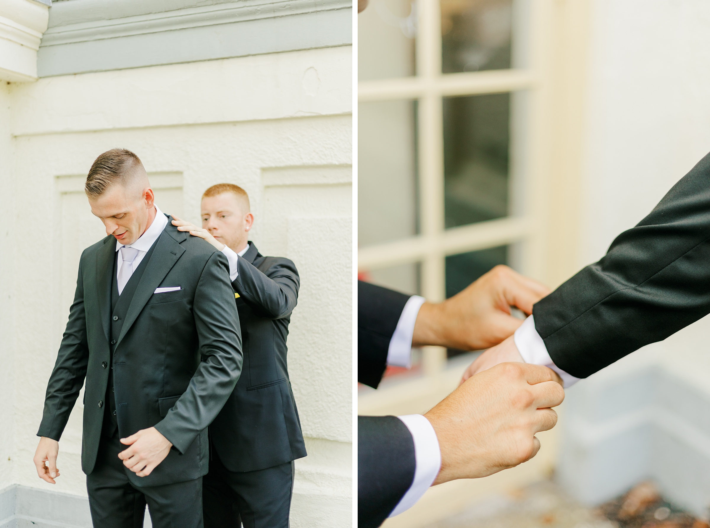 Groom getting ready at Maryland Zoo Wedding in Baltimore, Maryland photographed by Baltimore Wedding Photographer Cait Kramer