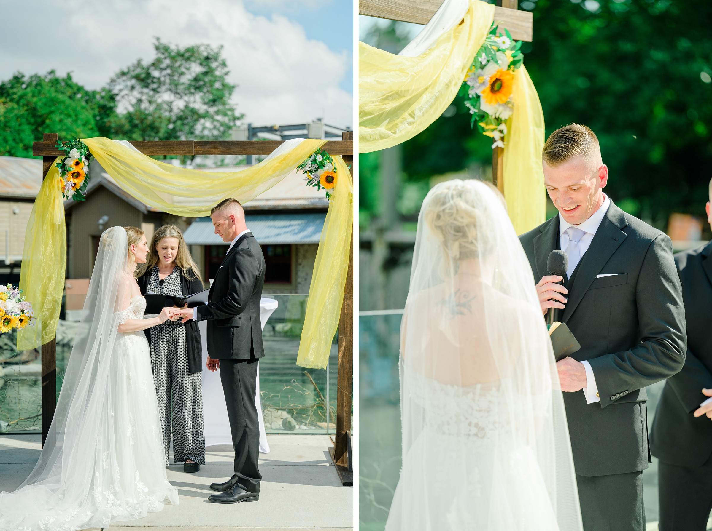 Wedding Ceremony at the Maryland Zoo in Baltimore, MD photographed by Baltimore Wedding Photographer Cait Kramer