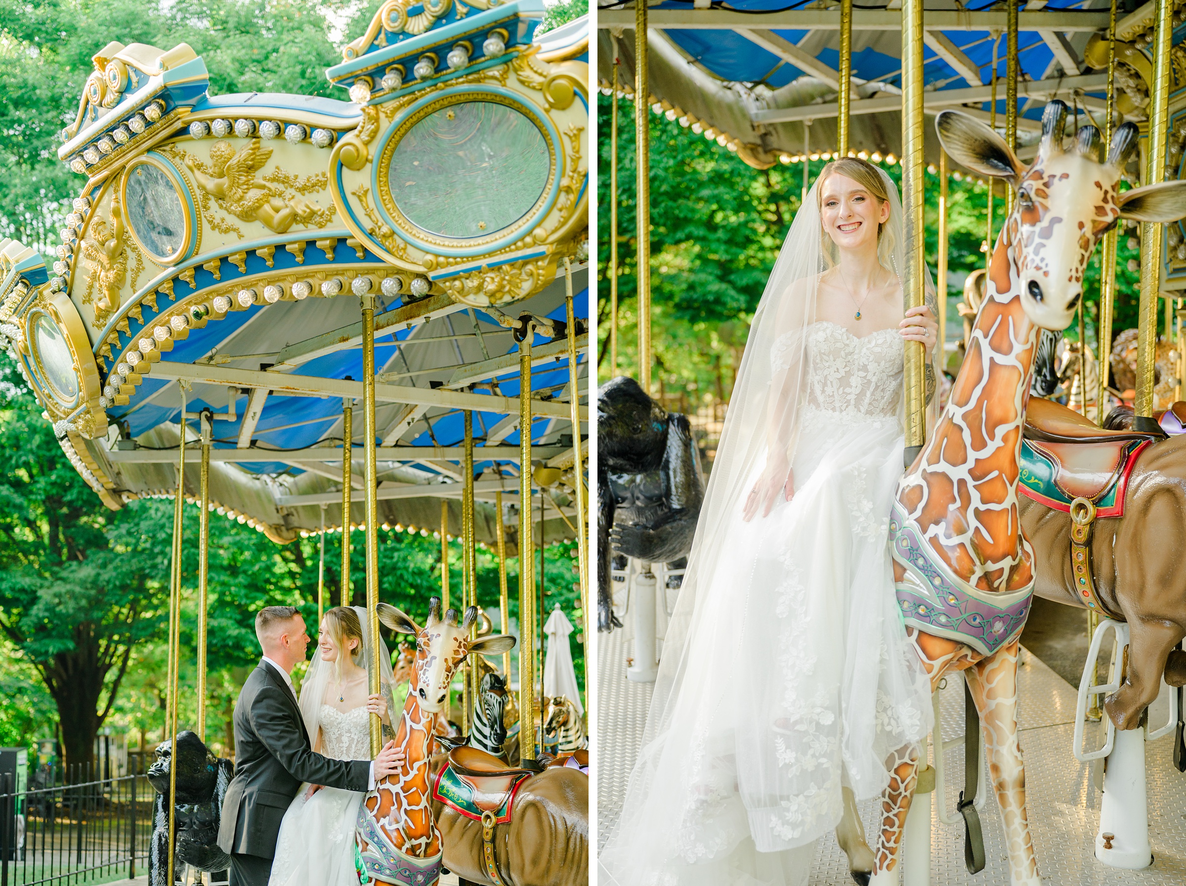 Wedding Portraits at the Maryland Zoo in Baltimore, MD photographed by Baltimore Wedding Photographer Cait Kramer