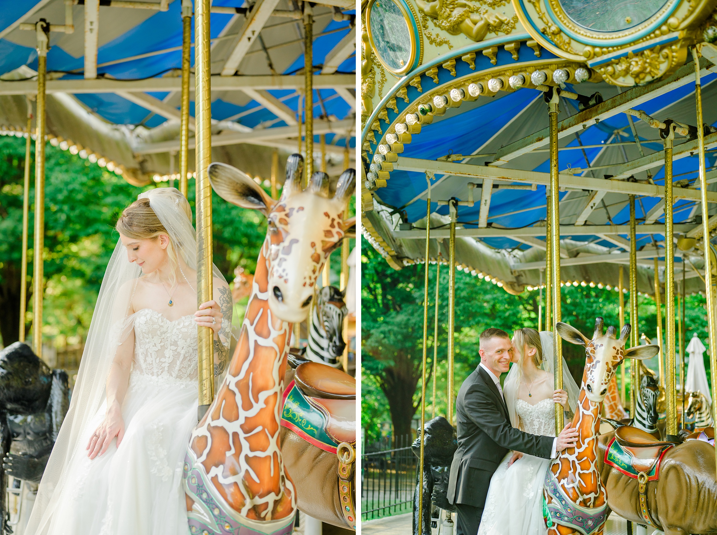 Wedding Portraits at the Maryland Zoo in Baltimore, MD photographed by Baltimore Wedding Photographer Cait Kramer