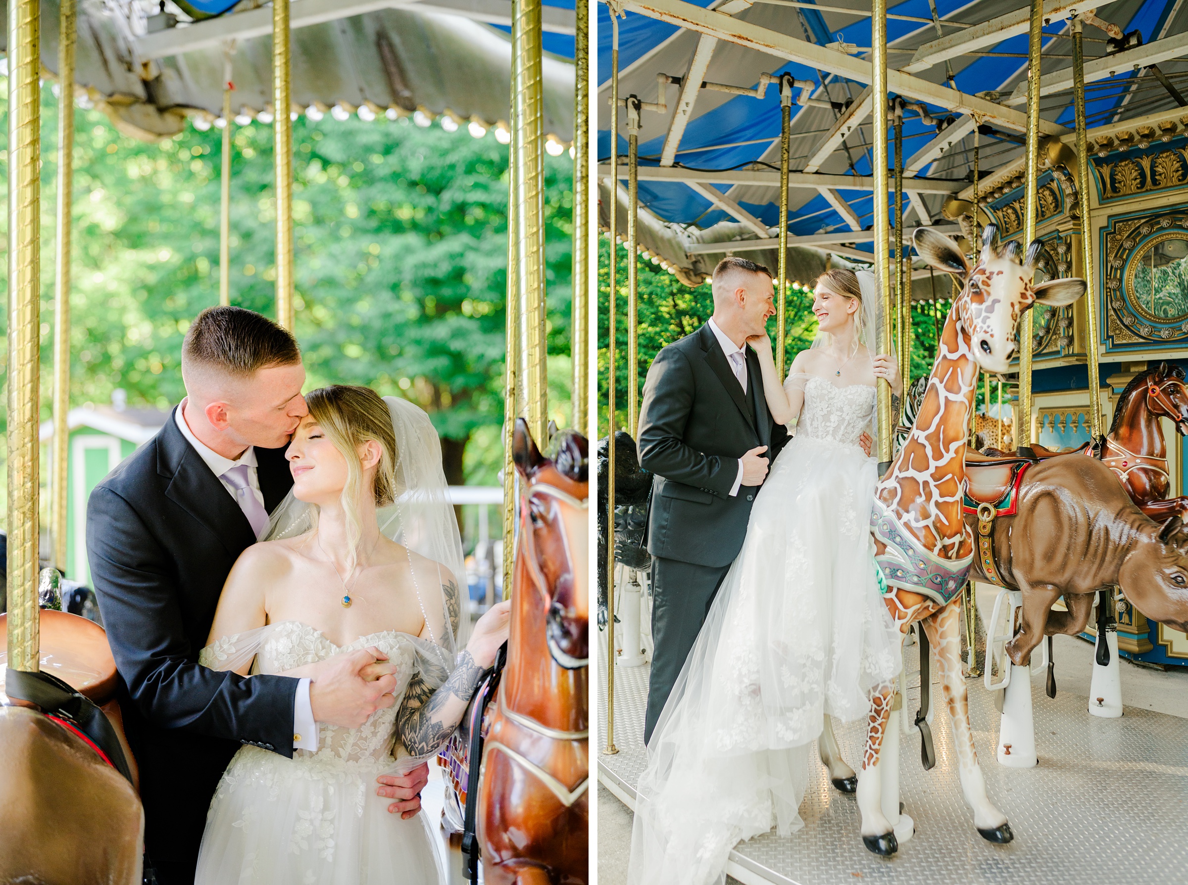 Wedding Portraits at the Maryland Zoo in Baltimore, MD photographed by Baltimore Wedding Photographer Cait Kramer