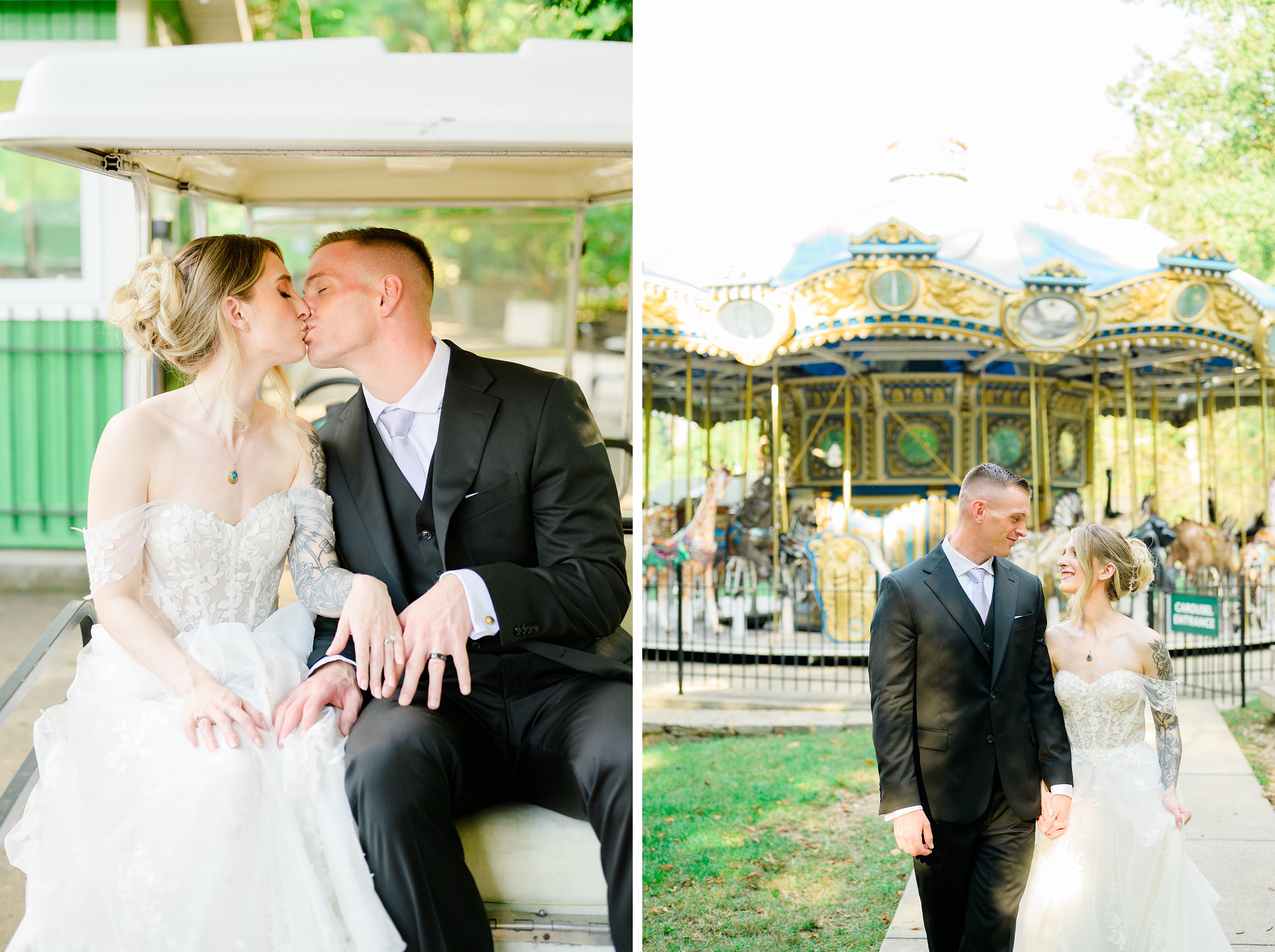 Wedding Portraits at the Maryland Zoo in Baltimore, MD photographed by Baltimore Wedding Photographer Cait Kramer