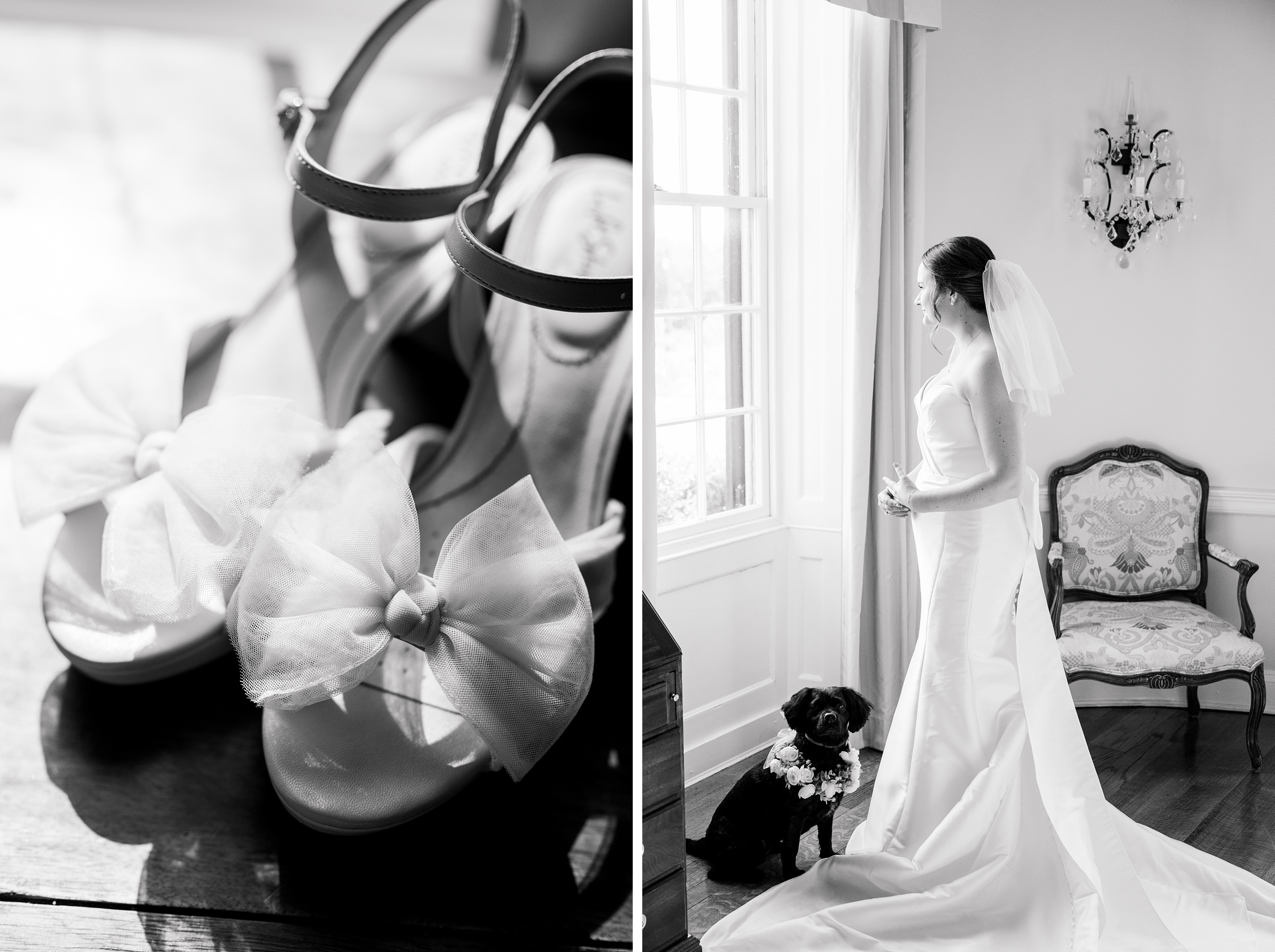 Bride getting ready at Belmont Manor Wedding in Elkridge, Maryland photographed by Baltimore Wedding Photographer Cait Kramer