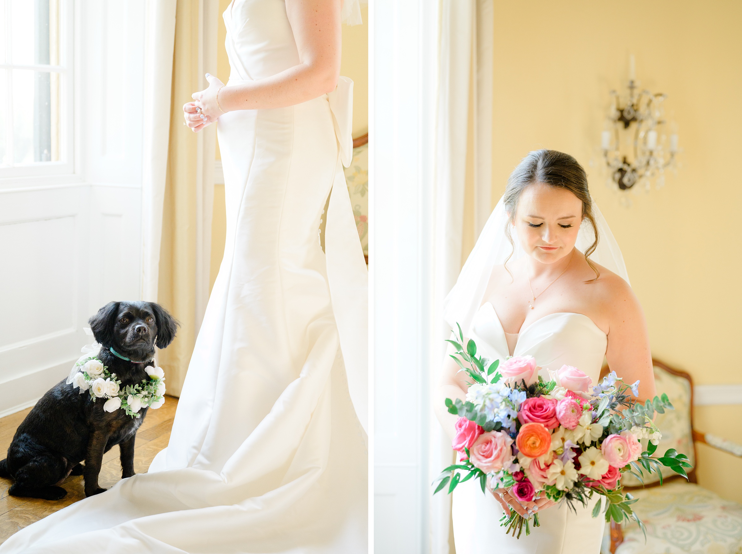 Bride getting ready at Belmont Manor Wedding in Elkridge, Maryland photographed by Baltimore Wedding Photographer Cait Kramer