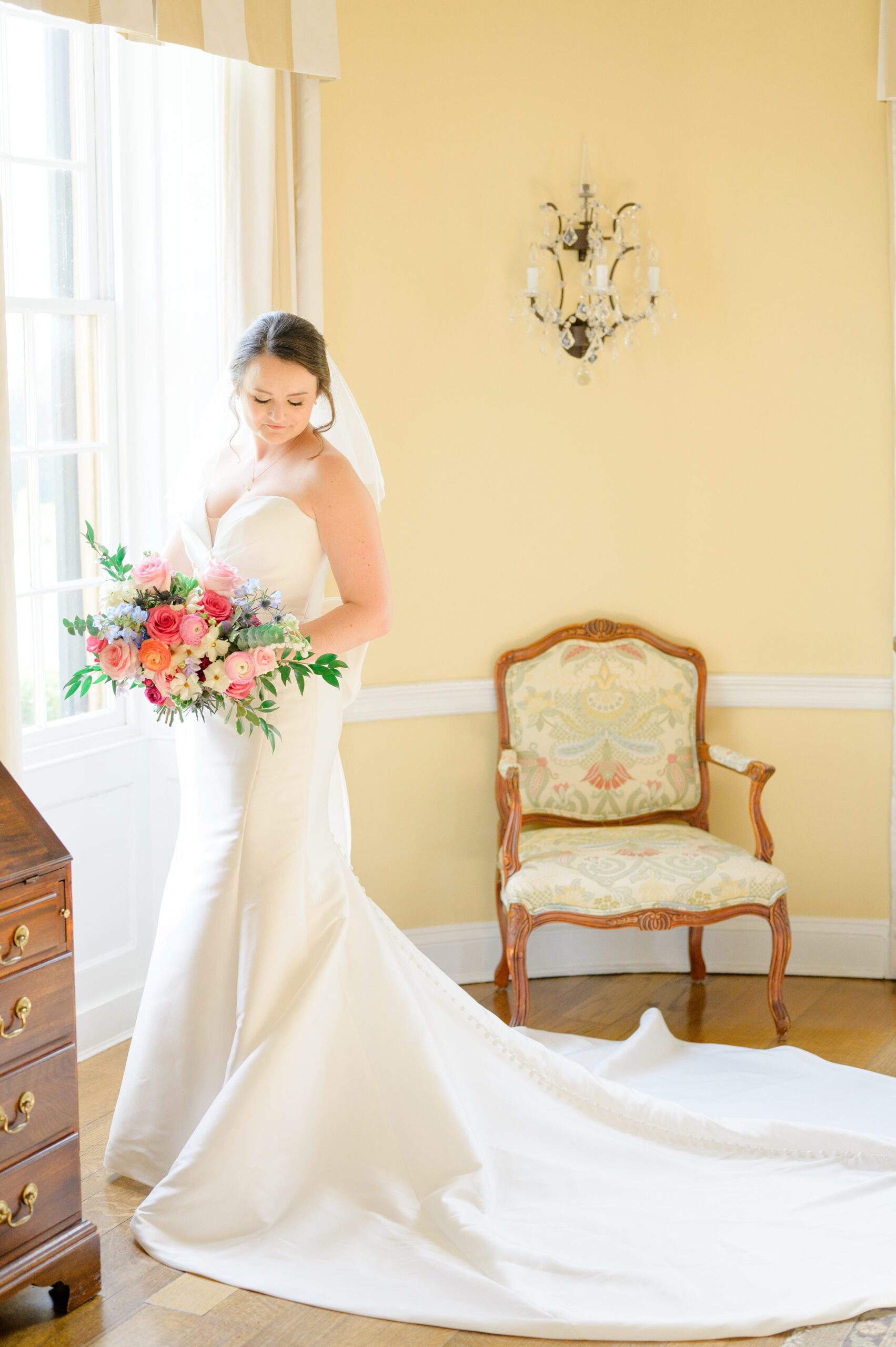 Bridal portraits at Belmont Manor Wedding in Elkridge, Maryland photographed by Baltimore Wedding Photographer Cait Kramer