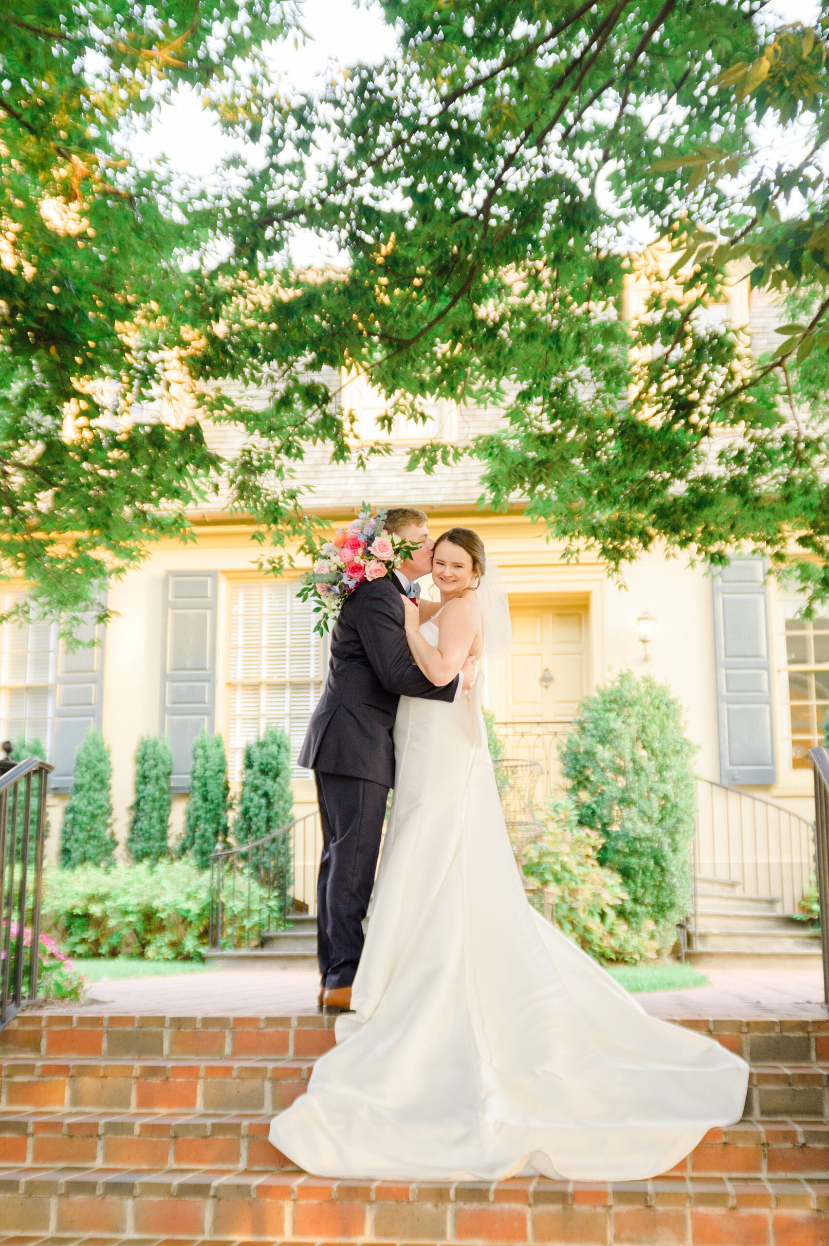 Bride & Groom Portraits at Belmont Manor Wedding in Elkridge, Maryland photographed by Baltimore Wedding Photographer Cait Kramer