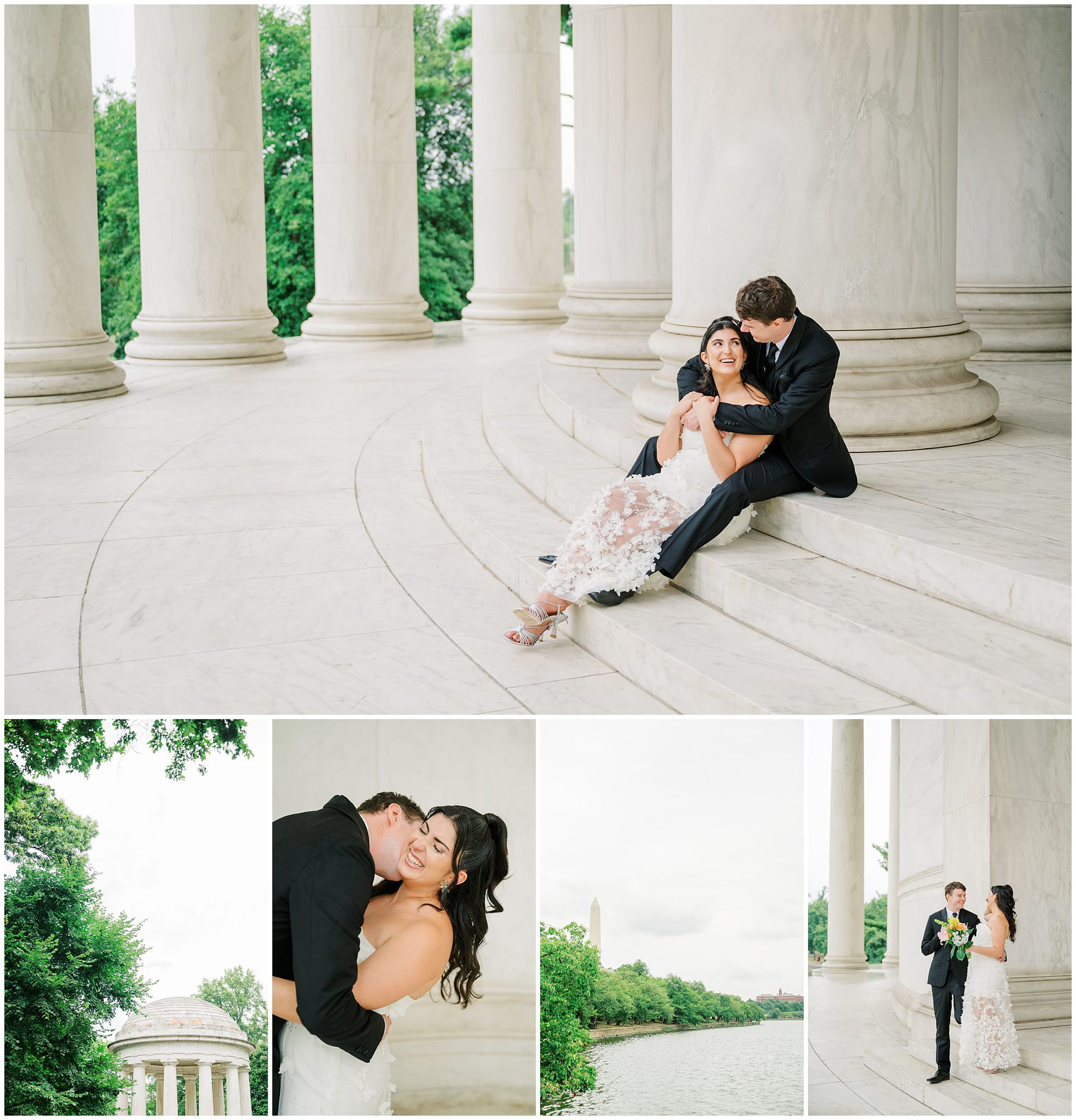 Summer elopement at the DC War Memorial Photographed by Baltimore Wedding Photographer Cait Kramer Photography