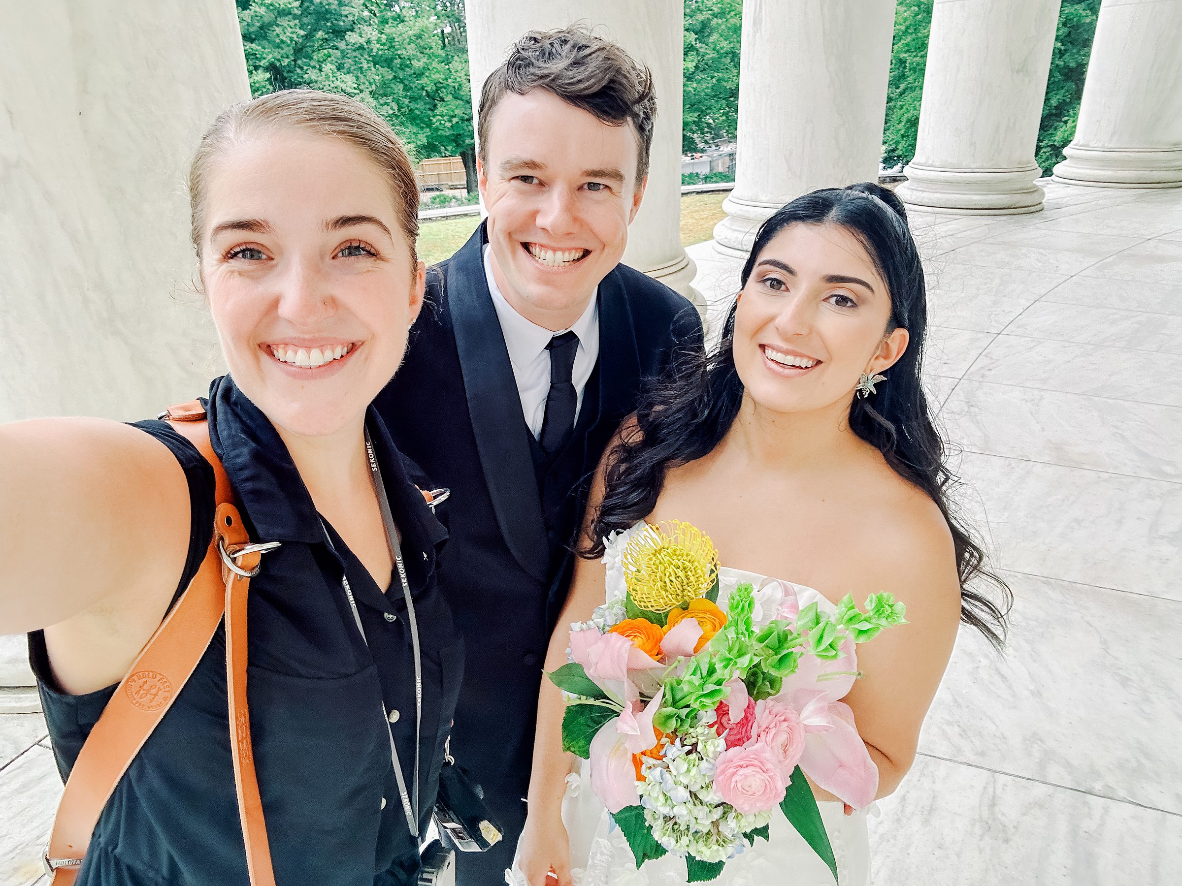 Summer elopement at the DC War Memorial Photographed by Baltimore Wedding Photographer Cait Kramer Photography