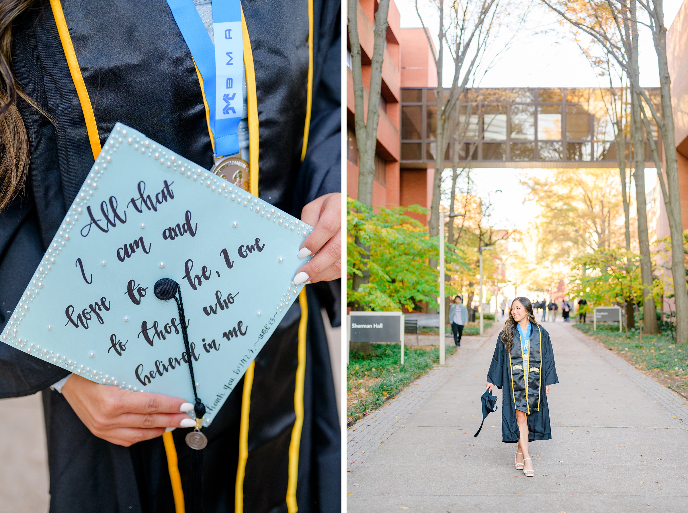 Fall UMBC Grad Photos at University of Maryland photographed by Baltimore Grad Photographer Cait Kramer