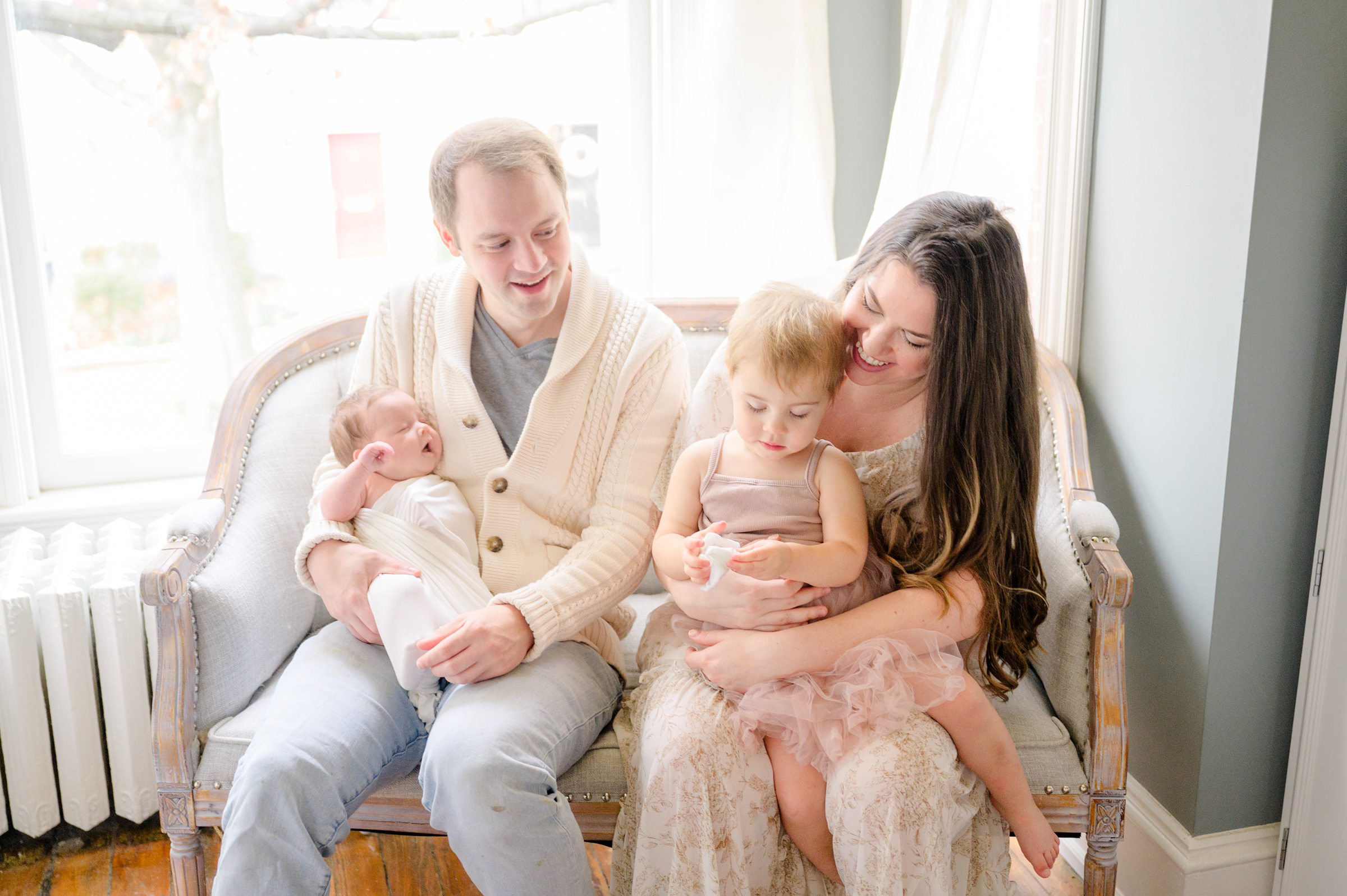 Old Town Alexandria In Home Newborn Session photographed by Baltimore Newborn Photographer Cait Kramer.