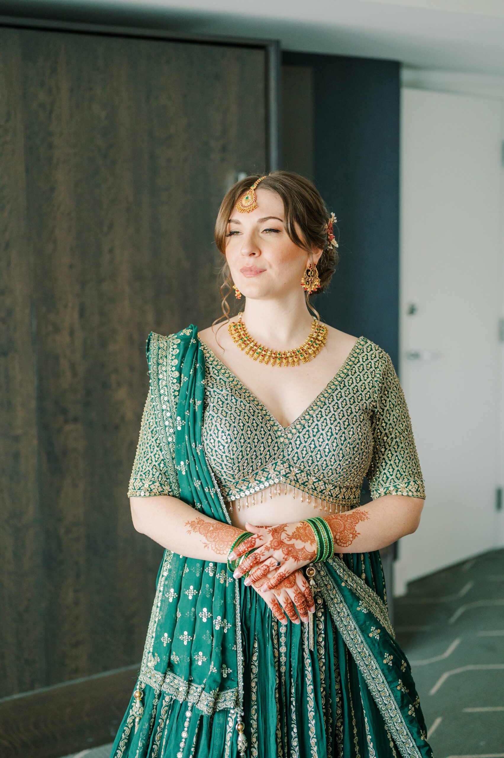 Bridal portraits for Autumn Indian wedding