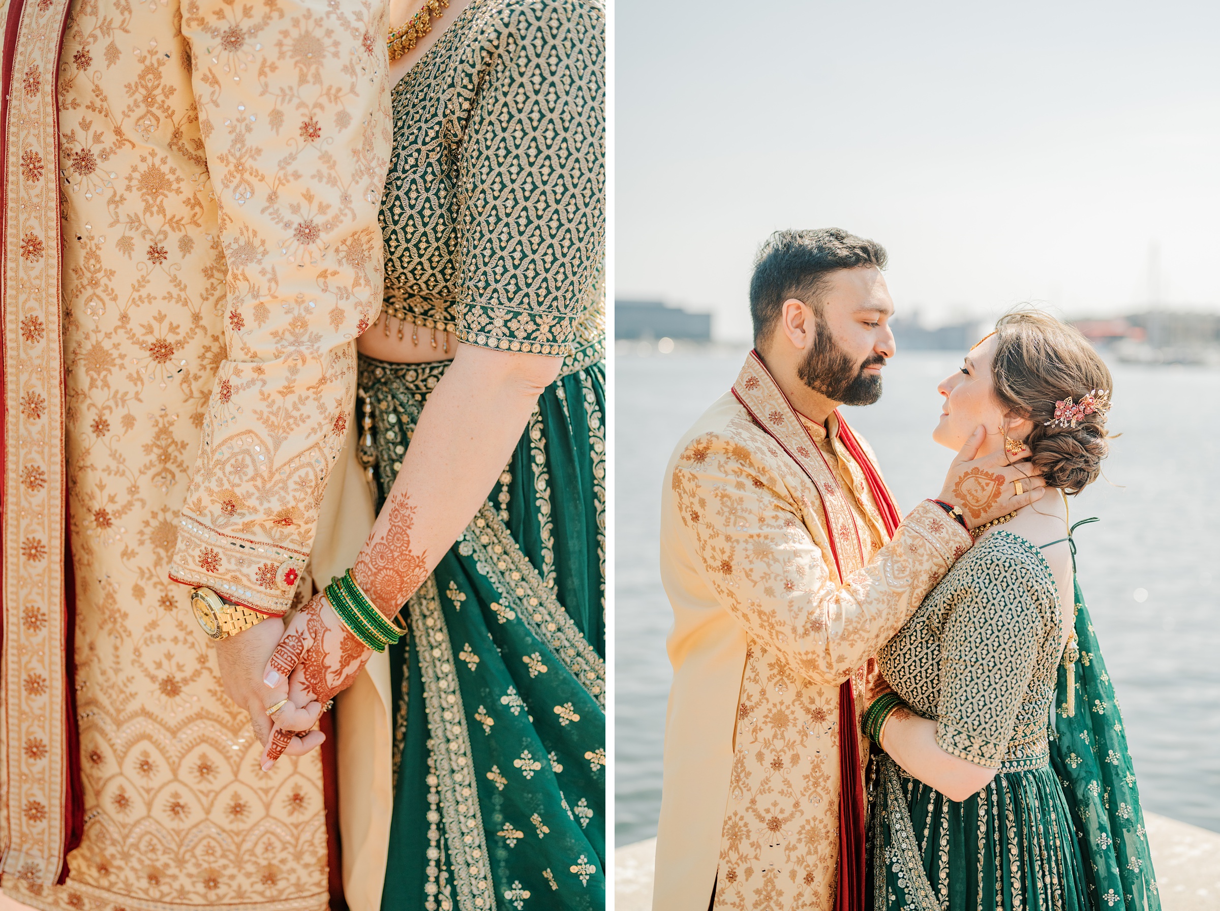 Bride and Groom Portraits at Renaissance Baltimore Harborplace Hotel