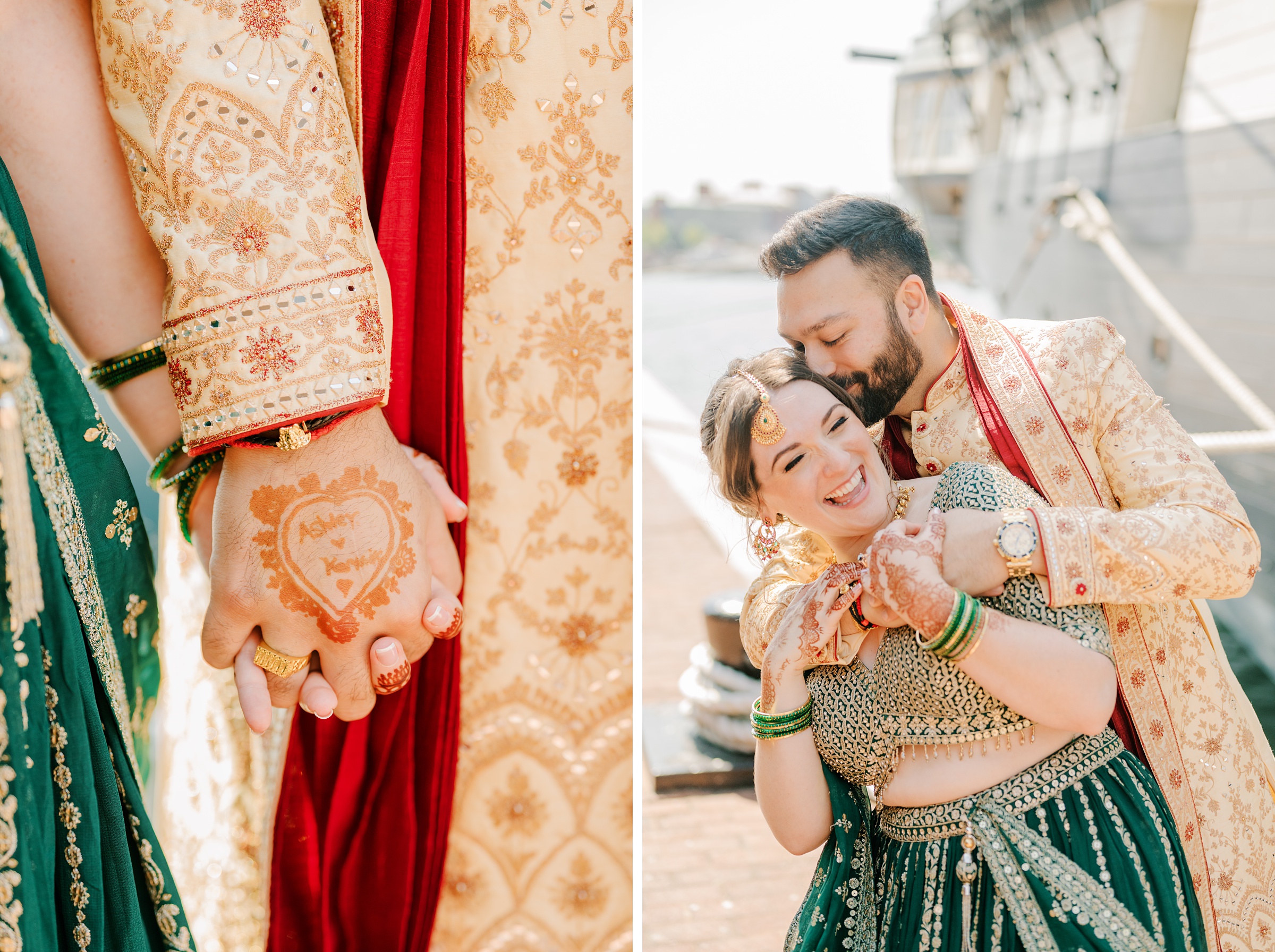 Bride and Groom Portraits at Renaissance Baltimore Harborplace Hotel