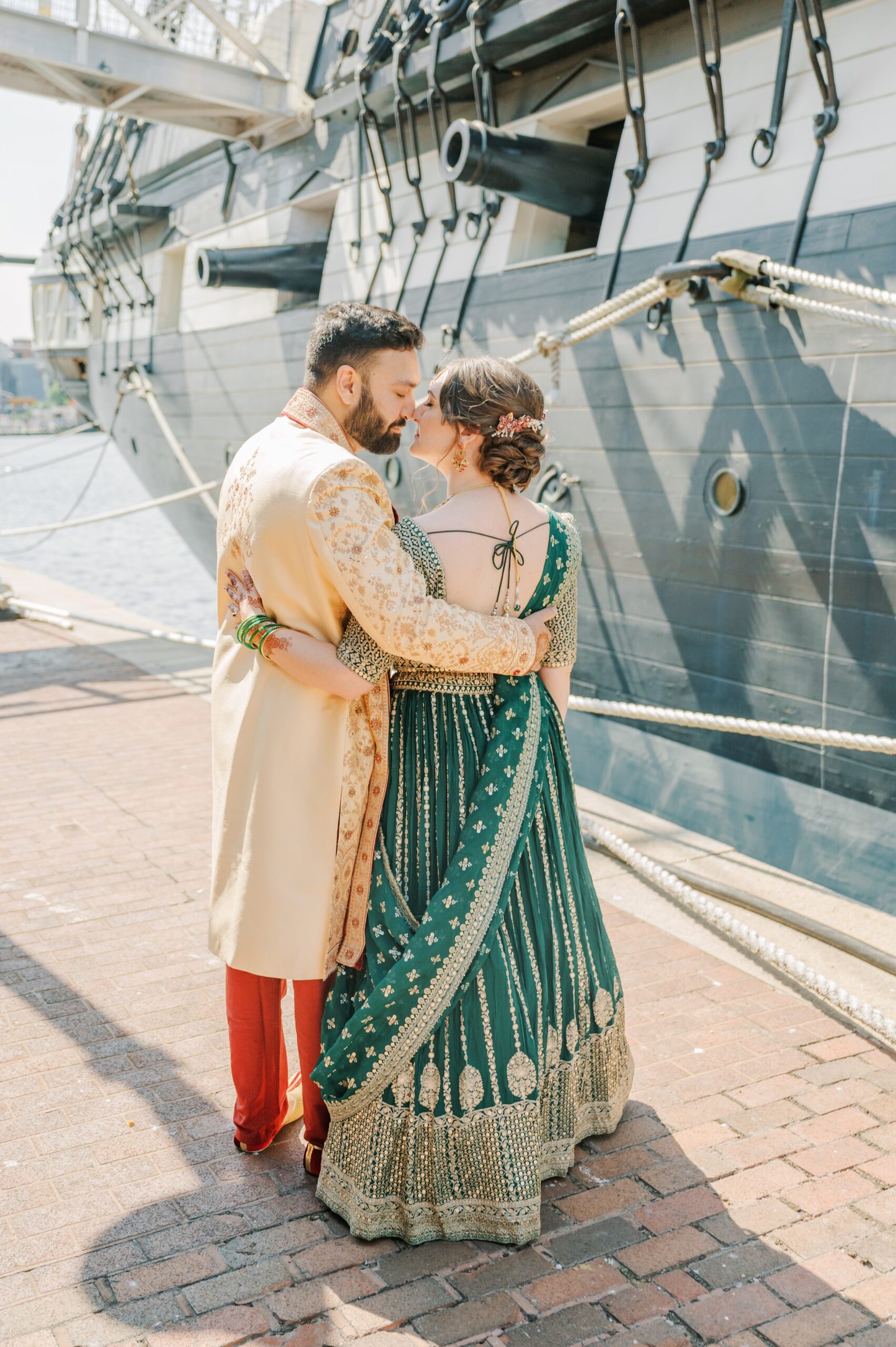 Bride and Groom Portraits at Renaissance Baltimore Harborplace Hotel