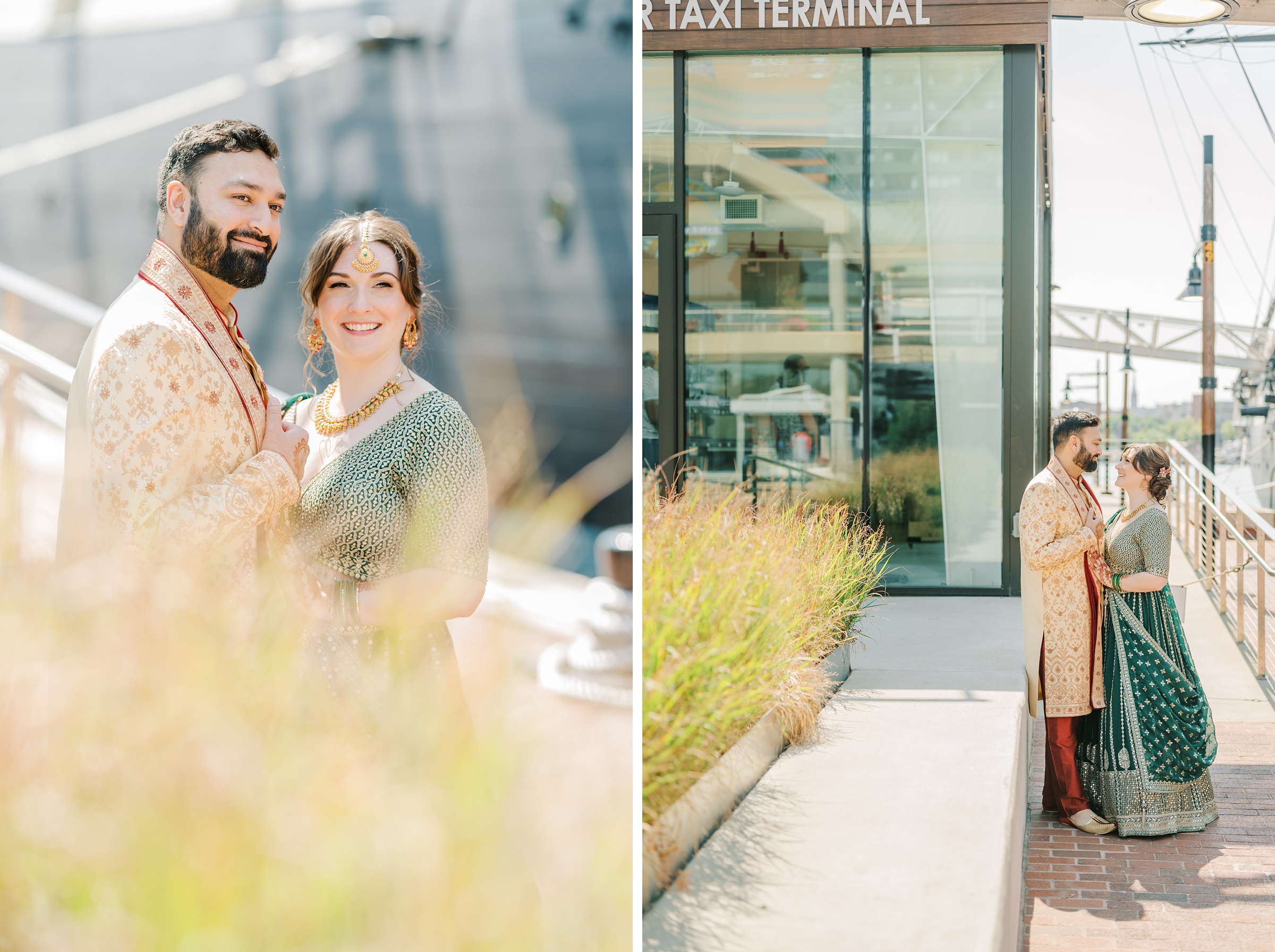 Bride and Groom Portraits at Renaissance Baltimore Harborplace Hotel