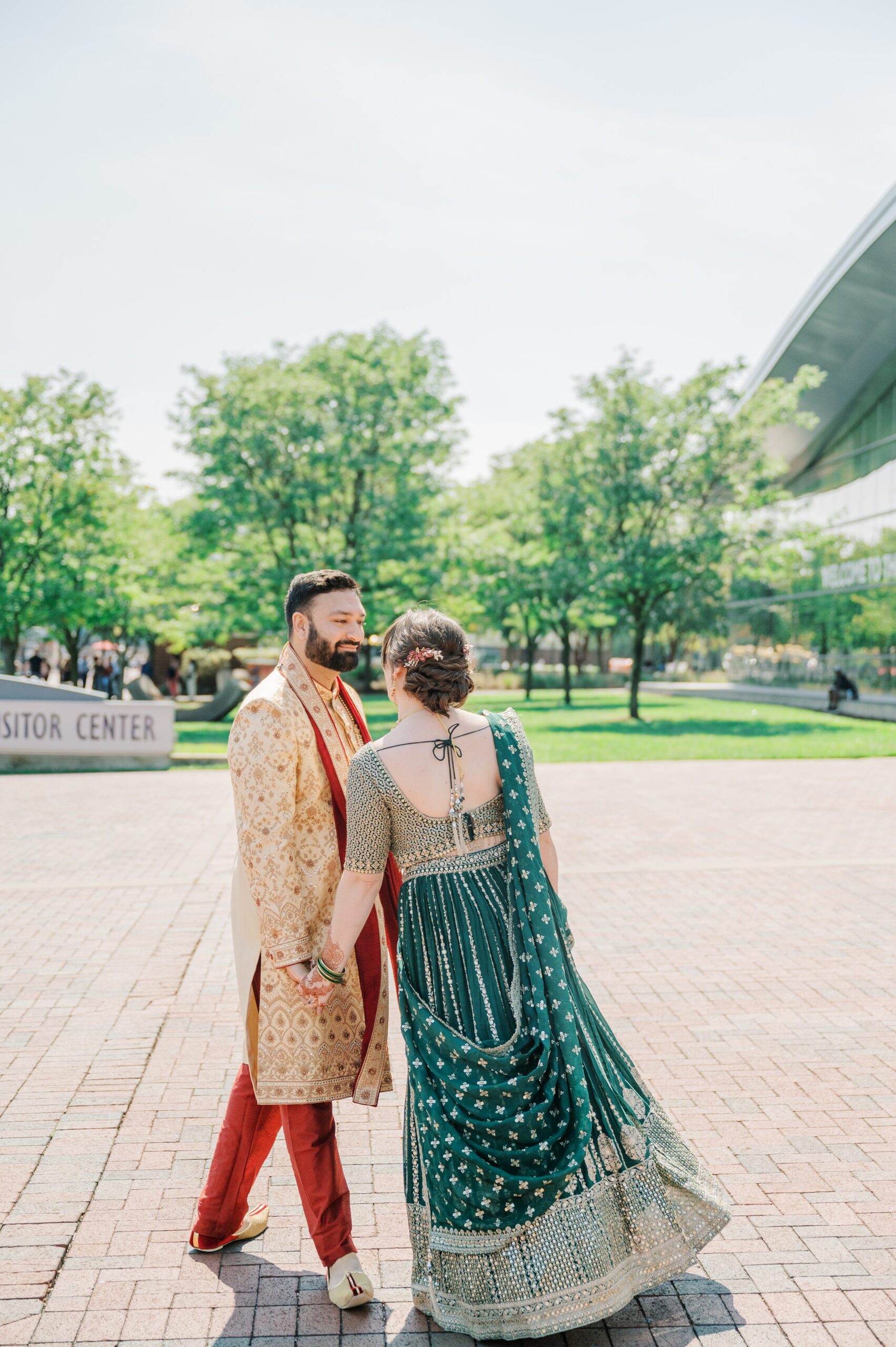 Bride and Groom Portraits at Renaissance Baltimore Harborplace Hotel