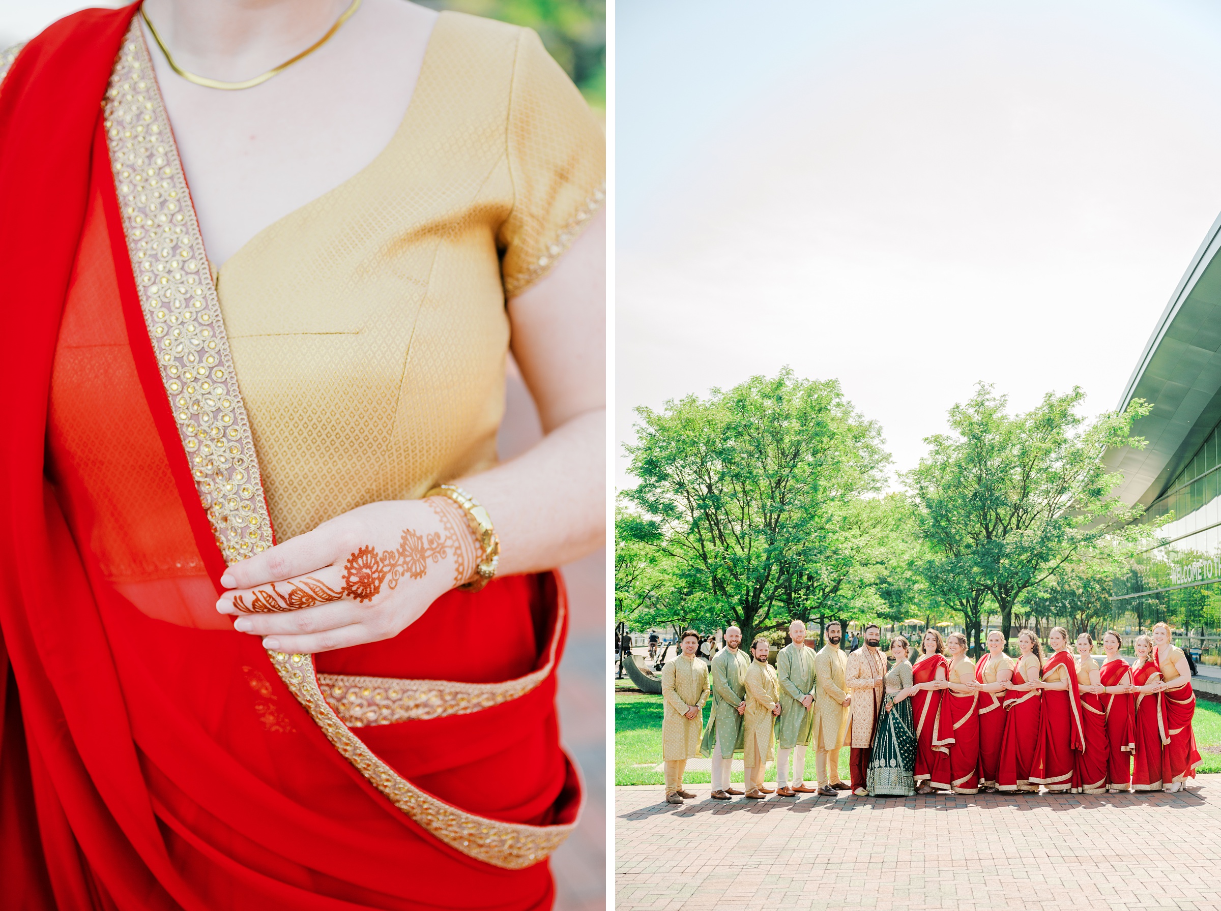 Wedding Party Portraits at Renaissance Baltimore Harborplace Hotel