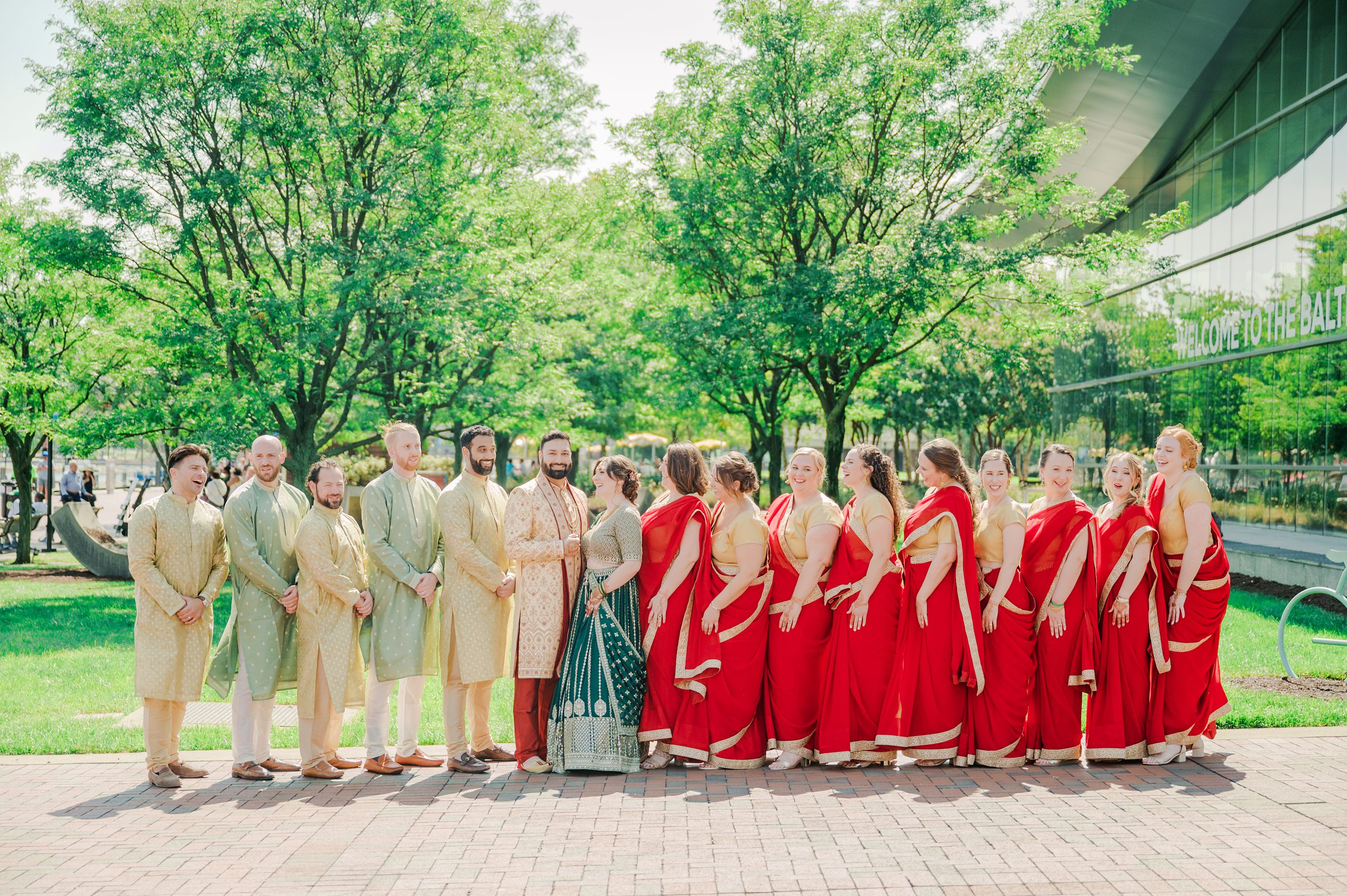 Wedding Party Portraits at Renaissance Baltimore Harborplace Hotel