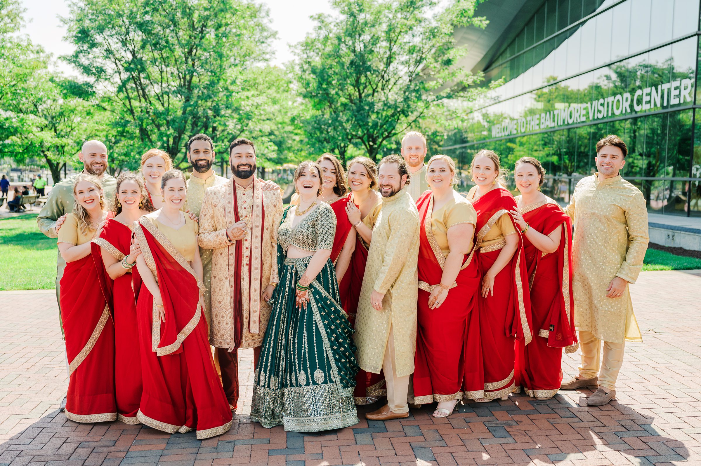 Wedding Party Portraits at Renaissance Baltimore Harborplace Hotel