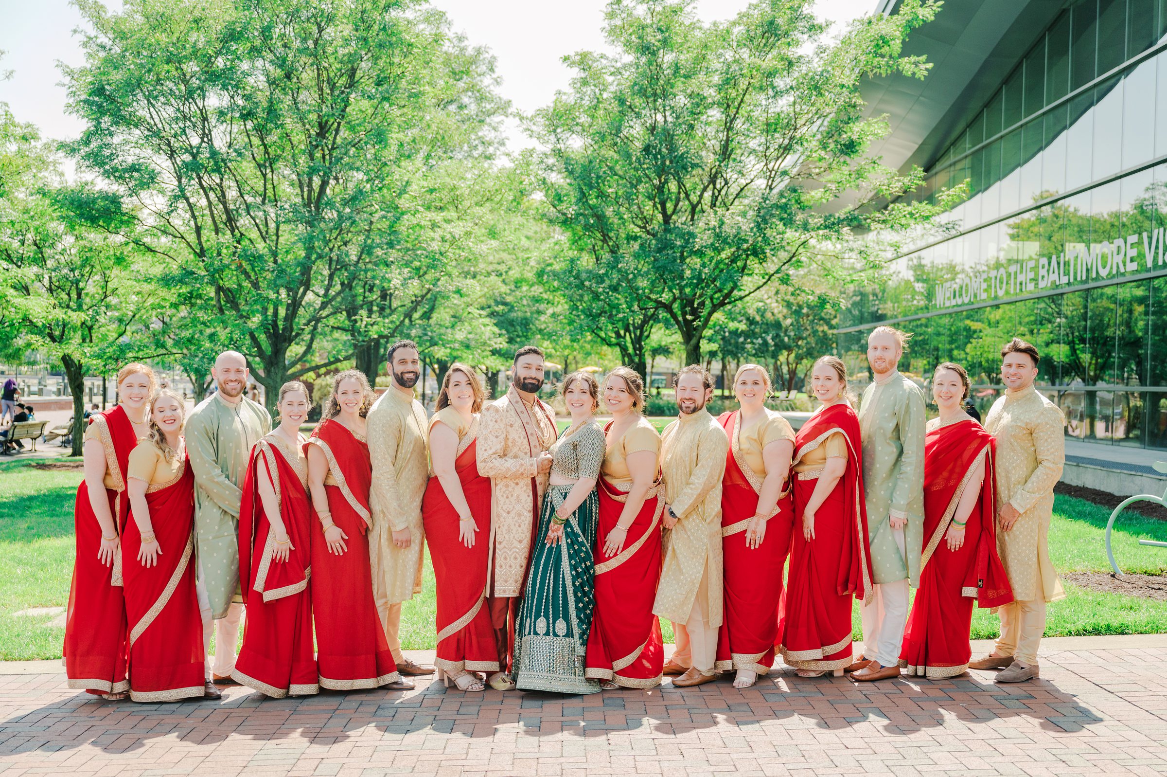 Wedding Party Portraits at Renaissance Baltimore Harborplace Hotel