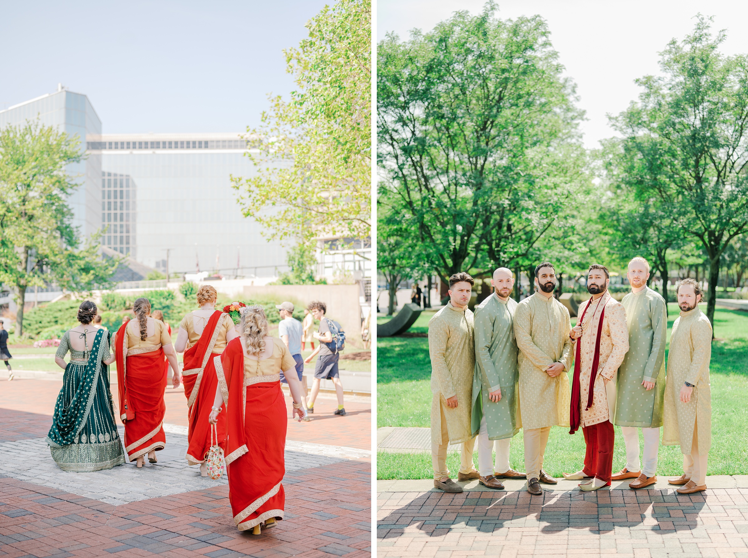 Wedding Party Portraits at Renaissance Baltimore Harborplace Hotel