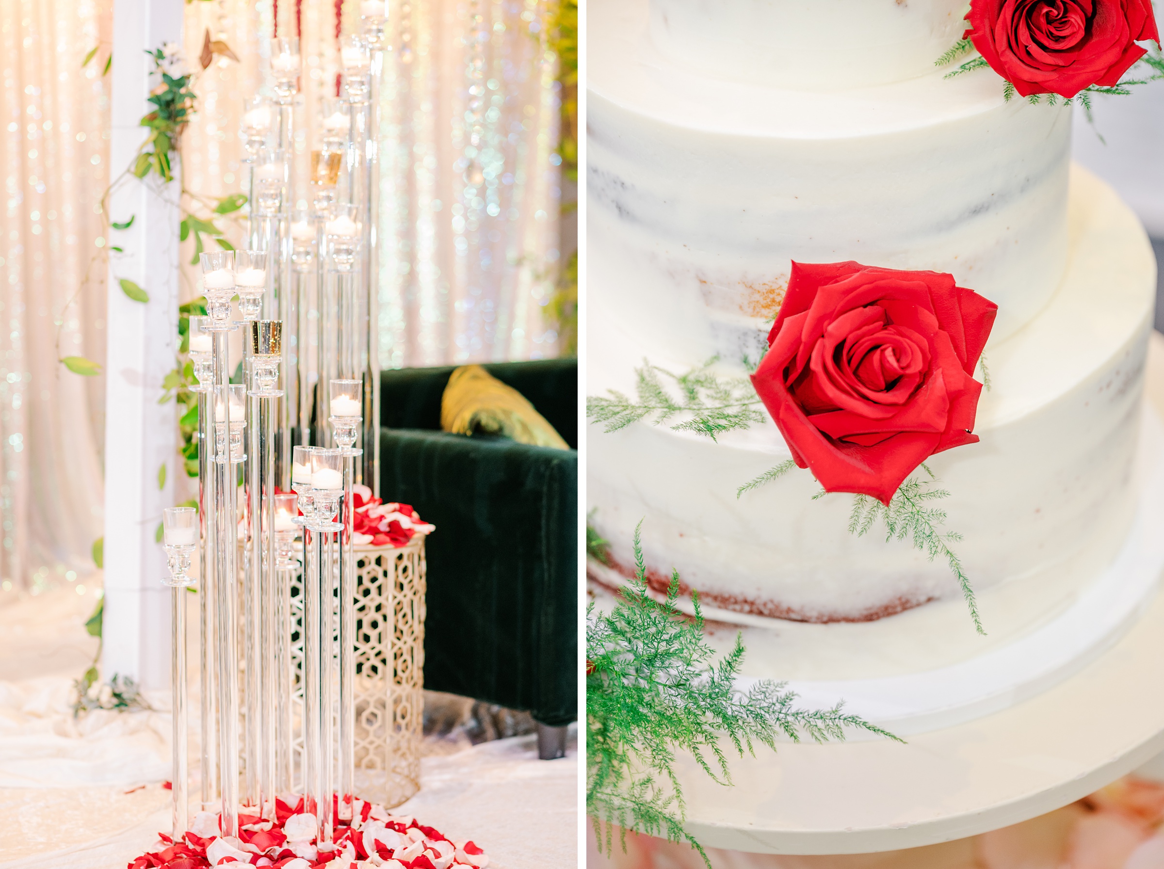 Wedding reception details at Renaissance Baltimore Harborplace Hotel